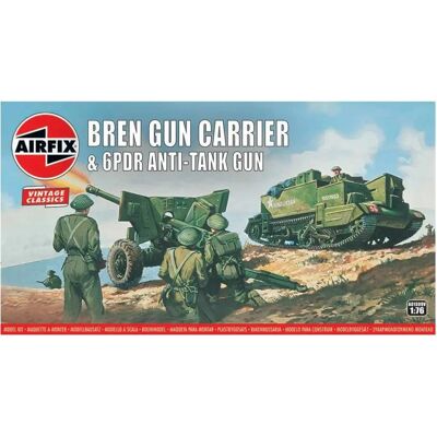 Airfix Bren Gun Carrier 6 PDR Kit - Modèle Militaire 1:76 Airfix Bren Gun Carrier 6 PDR Kit - Modèle Militaire 1:76