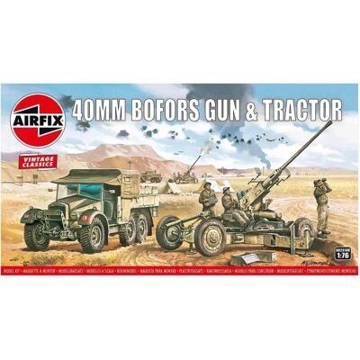 Airfix Bofors 40mm Canon & Tracteur militaire - Échelle 1:76 - Publicité Airfix Bofors 40mm Canon & Tracteur militaire - Échelle 1:76 - Publicité