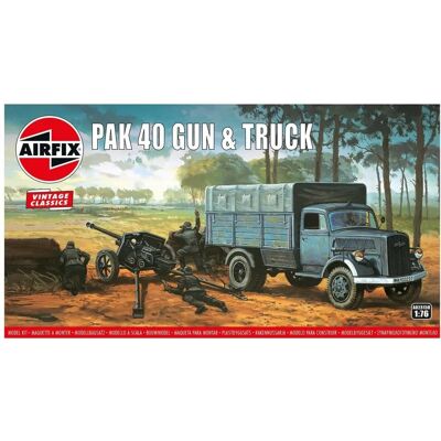Airfix Opel Blitz & PAK 40 Model Militarny - 1:76 Airfix Opel Blitz & PAK 40 Model Militarny - 1:76