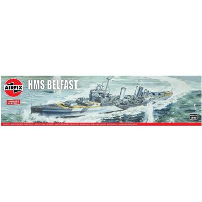 Airfix HMS Belfast - Kit de bateau à l’échelle 1:600 Airfix HMS Belfast - Kit de bateau à l’échelle 1:600