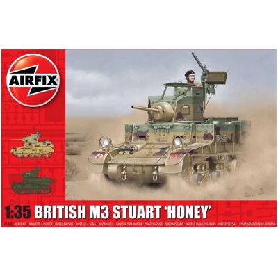 Airfix M3 Stuart Honey Véhicule Militaire 1:35 - Kit de Modèle - Publicité Airfix M3 Stuart Honey Véhicule Militaire 1:35 - Kit de Modèle - Publicité