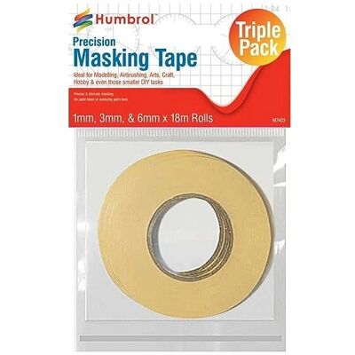 Set di nastri adesivi Humbrol - 1mm, 3mm & 6mm - Strumenti per modelli Set di nastri adesivi Humbrol - 1mm, 3mm & 6mm - Strumenti per modelli