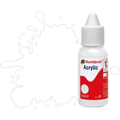 Marque Humbrol Modèle No 34 Blanc - Mat - Peinture Acrylique - Pour Maquettes Marque Humbrol Modèle No 34 Blanc - Mat - Peinture Acrylique - Pour Maquettes