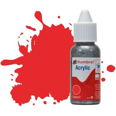 Humbrol No 209 Fire Orange Gloss Acrylic Paint - Model Humbrol No 209 Fire Orange Gloss Acrylic Paint - Model