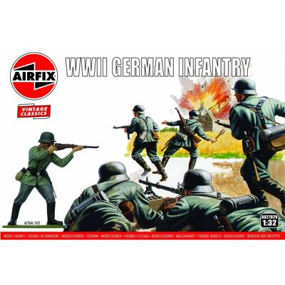Airfix Tysk Infanteri Modellkit - Skala 1:32 - Historiska Figurer WWII Airfix Tysk Infanteri Modellkit - Skala 1:32 - Historiska Figurer WWII