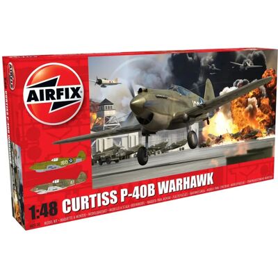 Kit de modèle Airfix Curtiss P-40B Warhawk 1:48 Kit de modèle Airfix Curtiss P-40B Warhawk 1:48