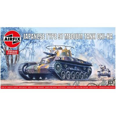 Kit de Modèle Airfix - Char Japonais Type 97 Chi Ha - Échelle 1:76 - Publicité Kit de Modèle Airfix - Char Japonais Type 97 Chi Ha - Échelle 1:76 - Publicité