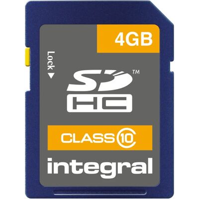Carte mémoire SDHC 4GB Classe 10 Integral - Carte mémoire - Publicité Carte mémoire SDHC 4GB Classe 10 Integral - Carte mémoire - Publicité