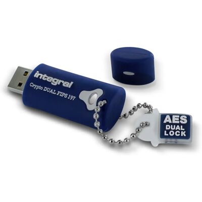 Unità USB crittografata Integral Crypto Dual 4GB - FIPS 197, Blu Unità USB crittografata Integral Crypto Dual 4GB - FIPS 197, Blu