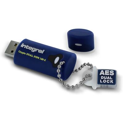 Integral 16GB Crypto Dual FIPS 140-2 Criptografado USB 3.0 - Pen drive Integral 16GB Crypto Dual FIPS 140-2 Criptografado USB 3.0 - Pen drive