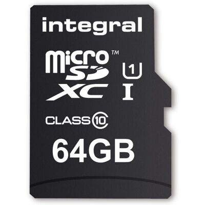 Integral 64GB Micro SD Karte Smartphone und Tablet UHS-I Klasse 10 - Speicher Integral 64GB Micro SD Karte Smartphone und Tablet UHS-I Klasse 10 - Speicher