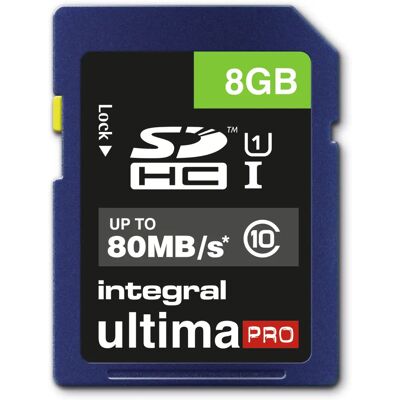 Tarjeta de memoria Integral UltimaPro 8GB UHS-I U1 - Clase 10 Tarjeta de memoria Integral UltimaPro 8GB UHS-I U1 - Clase 10