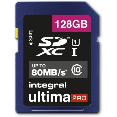 Integral UltimaPro SDHC/SDXC 80MB Class 10 UHS-I U1 - SDXC - 128GB - Publicité Integral UltimaPro SDHC/SDXC 80MB Class 10 UHS-I U1 - SDXC - 128GB - Publicité