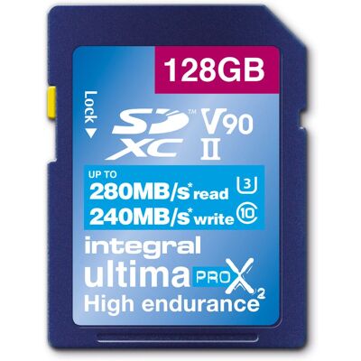 Carte mémoire Integral UltimaPro X2 128GB UHS-II V90 - Carte mémoire - Publicité Carte mémoire Integral UltimaPro X2 128GB UHS-II V90 - Carte mémoire - Publicité