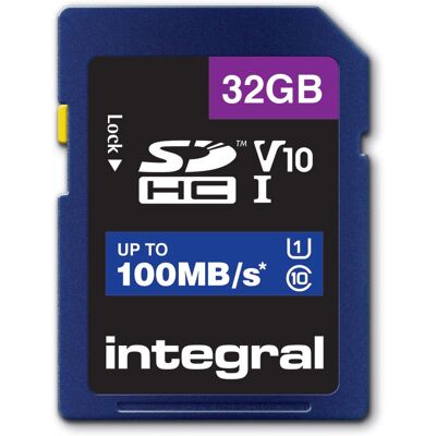 Integral 32GB High Speed SDHC XC V10 - Memory Card Integral 32GB High Speed SDHC XC V10 - Memory Card