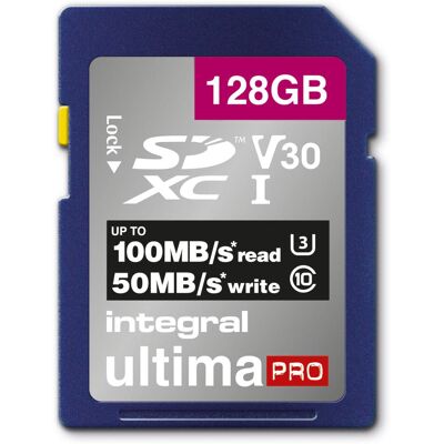 Integral Prémium Magas Sebesség U3 V30 SD - SDXC 128GB Integral Prémium Magas Sebesség U3 V30 SD - SDXC 128GB