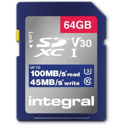 Integral 64GB UHS-I U3 SD-Karte - Speicher für Kameras & Laptops Integral 64GB UHS-I U3 SD-Karte - Speicher für Kameras & Laptops