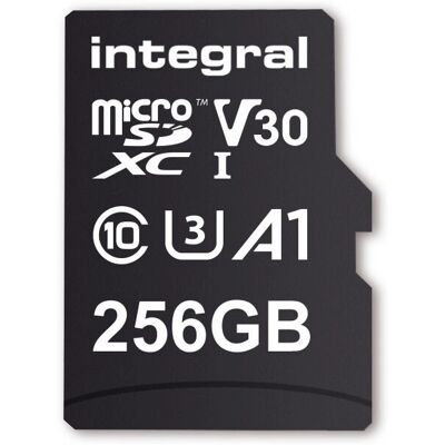 Integral 256GB MicroSDXC UHS-I V30 - Cartão de memória Integral 256GB MicroSDXC UHS-I V30 - Cartão de memória