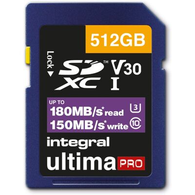 Integral 512GB SDXC UHS-I V30 - Hochgeschwindigkeits Speicherkarte Integral 512GB SDXC UHS-I V30 - Hochgeschwindigkeits Speicherkarte