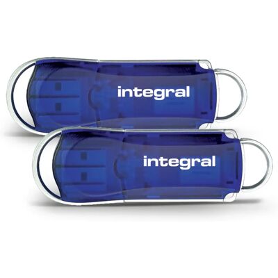 Integral 128GB USB2.0 Drive Blue Twin Pack - USB flash drive Integral 128GB USB2.0 Drive Blue Twin Pack - USB flash drive