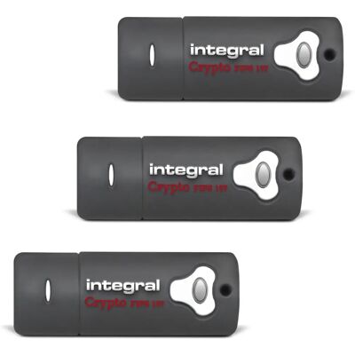 Integral 8GB Crypto-197 USB Flash Drive - FIPS 197 Waterproof Secure 3-pack Integral 8GB Crypto-197 USB Flash Drive - FIPS 197 Waterproof Secure 3-pack