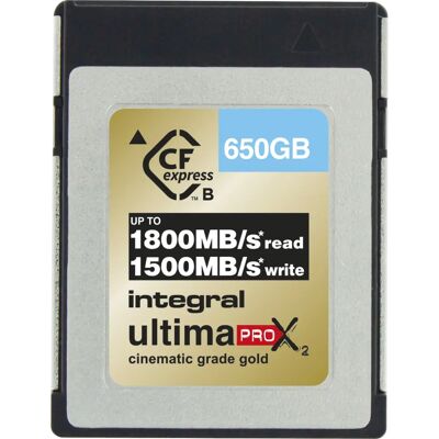 Carte Integral UltimaPro X2 650GB CFexpress - Carte mémoire - Publicité Carte Integral UltimaPro X2 650GB CFexpress - Carte mémoire - Publicité