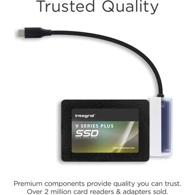 Adaptateur USB-C vers SATA Integral - Vitesse 5 Gb/s - Compatible Mac & PC Adaptateur USB-C vers SATA Integral - Vitesse 5 Gb/s - Compatible Mac & PC