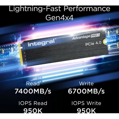 Integral - Pro-1 4TB PCIe 4.0 NVMe SSD - Publicité Integral - Pro-1 4TB PCIe 4.0 NVMe SSD - Publicité