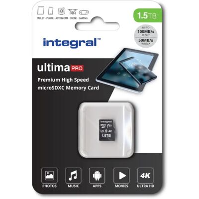 Integral 1.5TB Memory Card - UHS-I, 4K Video, V30 C10 U3 A2 Integral 1.5TB Memory Card - UHS-I, 4K Video, V30 C10 U3 A2