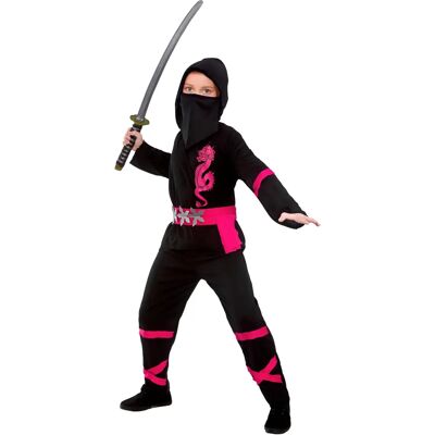 Wicked Power Ninja Kostyme - Barn Svart/Rosa Wicked Power Ninja Kostyme - Barn Svart/Rosa