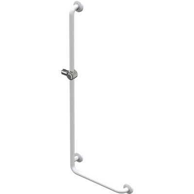 AKW Barre d'appui douche réversible - 450x1200 - Blanc - Publicité AKW Barre d'appui douche réversible - 450x1200 - Blanc - Publicité