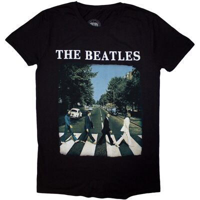 The Beatles - T-Shirt Abbey Road & Logo - Noir - L - Publicité The Beatles - T-Shirt Abbey Road & Logo - Noir - L - Publicité