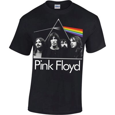 Pink Floyd Dark Side Of The Moon Band Shot T Shirt - T-Shirt Pink Floyd Dark Side Of The Moon Band Shot T Shirt - T-Shirt