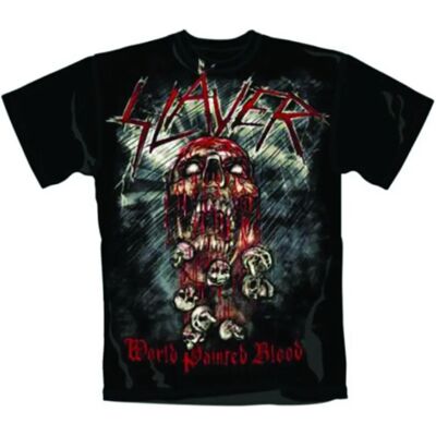 HeyRusty Slayer - Svět Pomalovaný Krvavý Lebka - Tričko Small HeyRusty Slayer - Svět Pomalovaný Krvavý Lebka - Tričko Small