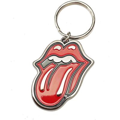 The Rolling Stones Schlüsselanhänger Klassischer Zungen-Schlüsselanhänger Schwarz The Rolling Stones Schlüsselanhänger Klassischer Zungen-Schlüsselanhänger Schwarz