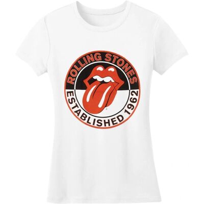 HeyRusty The Rolling Stones Dam T-shirt Est. 1962 Vit - T-Shirt HeyRusty The Rolling Stones Dam T-shirt Est. 1962 Vit - T-Shirt