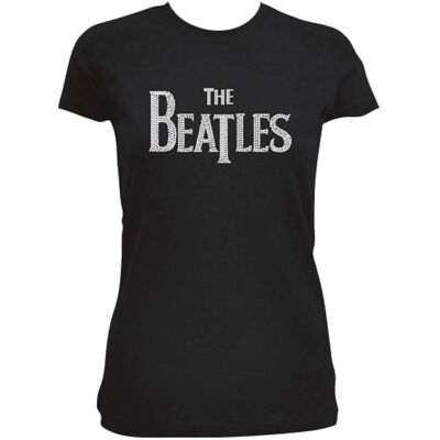 The Beatles X-Large Svart Drop T Logo T-Shirt The Beatles X-Large Svart Drop T Logo T-Shirt