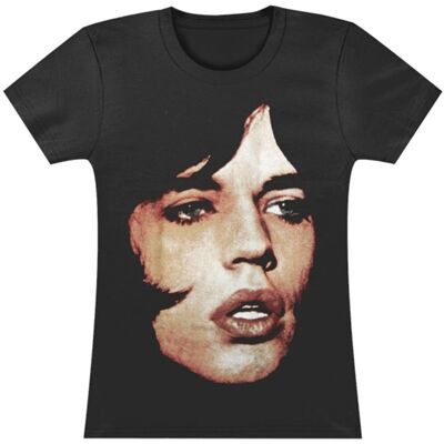 Svart T-shirt med Mick Jagger porträtt - The Rolling Stones Svart T-shirt med Mick Jagger porträtt - The Rolling Stones