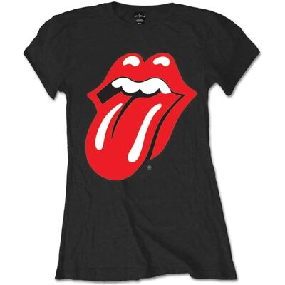 The Rolling Stones Svart T-shirt - Klassisk Tunga - Rockband The Rolling Stones Svart T-shirt - Klassisk Tunga - Rockband