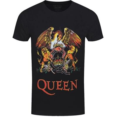 Queen Classic Crest Black T-shirt - Unisex, Crew Neck, S-XXL Queen Classic Crest Black T-shirt - Unisex, Crew Neck, S-XXL