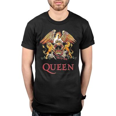 Queen Classic Crest Black T-Shirt - Unisex, XXL Queen Classic Crest Black T-Shirt - Unisex, XXL