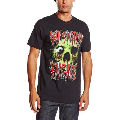 Hivatalos Killswitch Engage Csontváz Logó Fekete Póló - Póló Hivatalos Killswitch Engage Csontváz Logó Fekete Póló - Póló