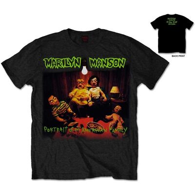 Rock Off Marilyn Manson T-shirt - American Family - Svart - XXL Rock Off Marilyn Manson T-shirt - American Family - Svart - XXL