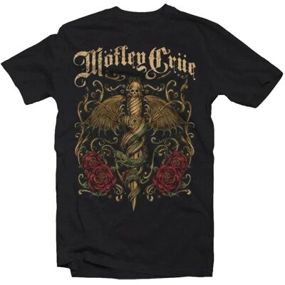 Motley Crue Dague Exquise Noire XL - T-shirt - Publicité Motley Crue Dague Exquise Noire XL - T-shirt - Publicité