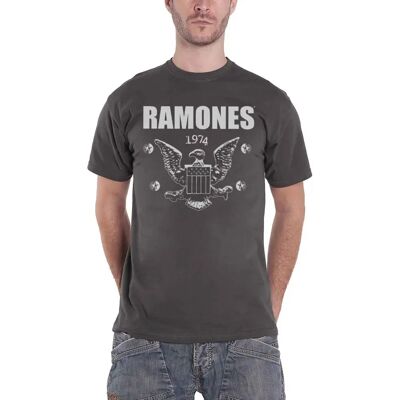 Ramones 1974 Adler Grau Small - T-Shirt Ramones 1974 Adler Grau Small - T-Shirt