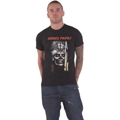Koszulka Ghost Here's Papa - Unisex Czarna M Koszulka Ghost Here's Papa - Unisex Czarna M