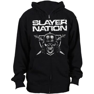 HeyRusty Slayer Unisex Mikina s Kapucí - Slayer Nation Černá - Dlouhé Rukávy - Rock Off HeyRusty Slayer Unisex Mikina s Kapucí - Slayer Nation Černá - Dlouhé Rukávy - Rock Off