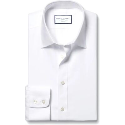 Charles Tyrwhitt Weiße XL Bügelfreies Baumwoll-Hemd Charles Tyrwhitt Weiße XL Bügelfreies Baumwoll-Hemd