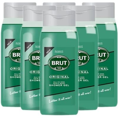 Gel Douche Brut Original - Homme - Pack de 6 - Publicité Gel Douche Brut Original - Homme - Pack de 6 - Publicité