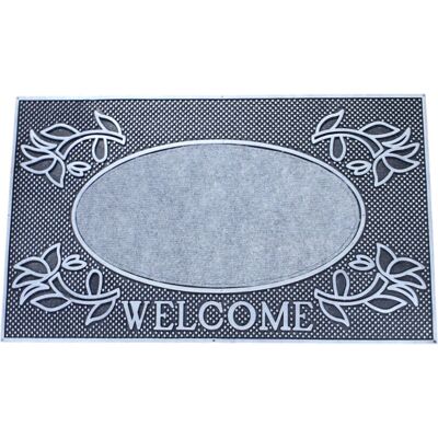 Rapide - 75x45cm Silver Welcome Design - Door Mat Rapide - 75x45cm Silver Welcome Design - Door Mat